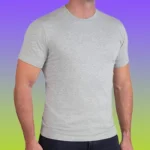 Cloud Grey Heathered Crewneck Tee for Effortless Comfort