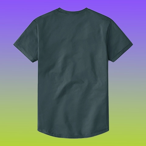 Versatile Fitted Drop Hem Crewneck T-Shirt - Image 8