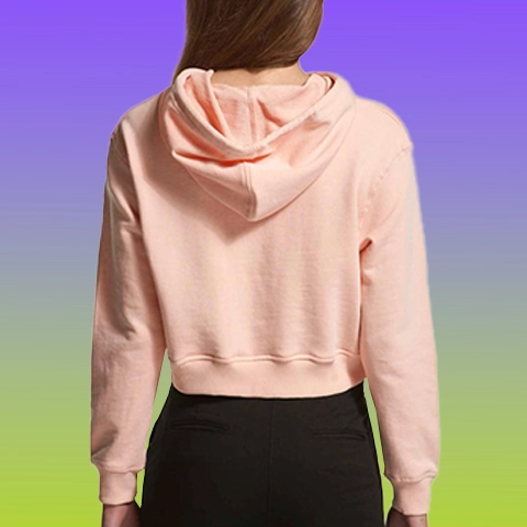 Womens Everyday Comfort Custom Crop Hoodie - Image 4