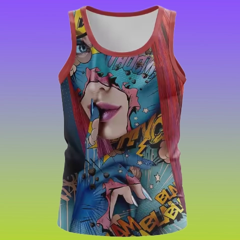 Sublimation Trendy Sleeveless Shirt - Image 4